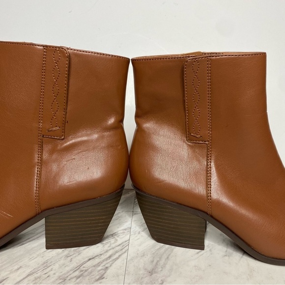 Franco Sarto Smalls Brown Faux Leather Bootie 11M - Picture 8 of 14